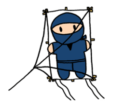 Small ninja and his dog sticker #6731764