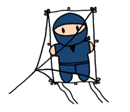 Small ninja and his dog sticker #6731764