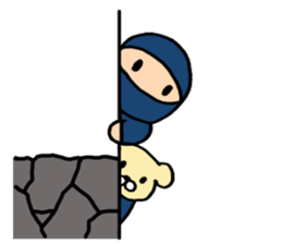 Small ninja and his dog sticker #6731766