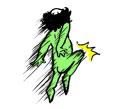 Bug&Cute GreenDevil KAWATAROchan sticker #6734393