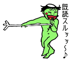 Bug&Cute GreenDevil KAWATAROchan sticker #6734400