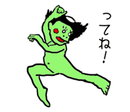 Bug&Cute GreenDevil KAWATAROchan sticker #6734402