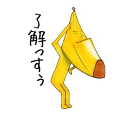 Is turned-up; BANAaGO of the banana sticker #6735772