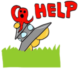 unidentified flying object in octopus sticker #6735962