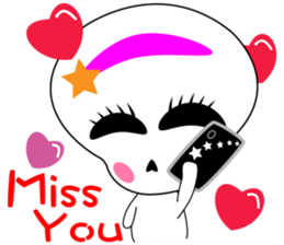 Skull egg head_English sticker #6736413