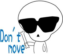 Skull egg head_English sticker #6736417