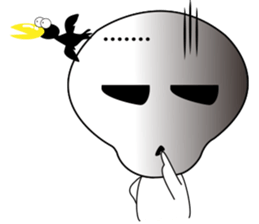 Skull egg head_English sticker #6736419