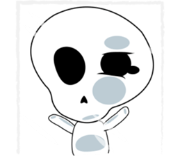 Skull egg head_English sticker #6736422
