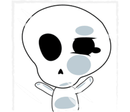 Skull egg head_English sticker #6736422