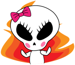 Skull egg head_English sticker #6736425