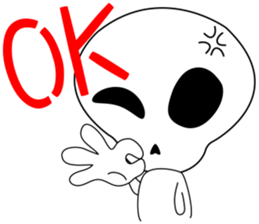 Skull egg head_English sticker #6736428