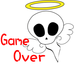 Skull egg head_English sticker #6736430