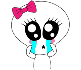 Skull egg head_English sticker #6736436