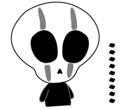 Skull egg head_English sticker #6736440