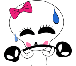 Skull egg head_English sticker #6736442