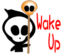 Skull egg head_English sticker #6736446