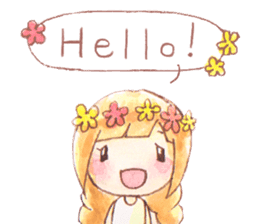 The little girl with her friends sticker #6736729