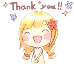 The little girl with her friends sticker #6736731