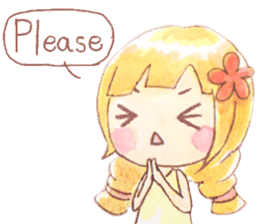 The little girl with her friends sticker #6736733