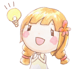 The little girl with her friends sticker #6736735