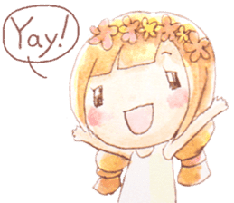 The little girl with her friends sticker #6736736