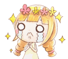 The little girl with her friends sticker #6736738