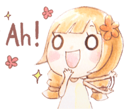 The little girl with her friends sticker #6736739