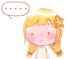 The little girl with her friends sticker #6736740