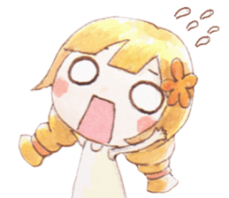 The little girl with her friends sticker #6736744