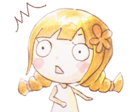 The little girl with her friends sticker #6736745