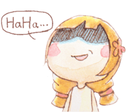 The little girl with her friends sticker #6736748