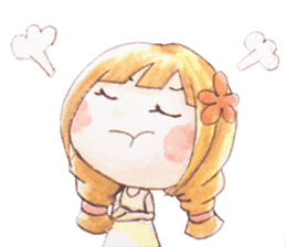 The little girl with her friends sticker #6736749