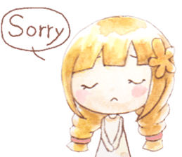 The little girl with her friends sticker #6736750