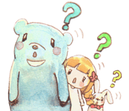 The little girl with her friends sticker #6736755