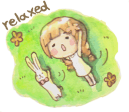 The little girl with her friends sticker #6736758