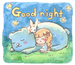 The little girl with her friends sticker #6736761