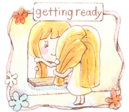 The little girl with her friends sticker #6736765