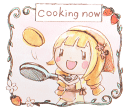 The little girl with her friends sticker #6736766