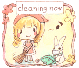 The little girl with her friends sticker #6736767