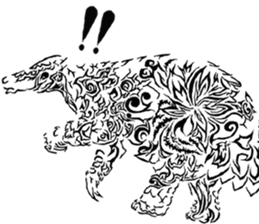 Feeling tribal monochrome 01 sticker #6737302