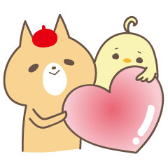 relax animal ~cat and chick~