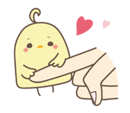 relax animal ~cat and chick~ sticker #6737725