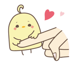 relax animal ~cat and chick~ sticker #6737725