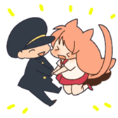 cat Sailor girl & boy couple Englishver sticker #6737730