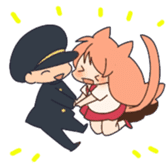 cat Sailor girl & boy couple Englishver sticker #6737730