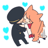 cat Sailor girl & boy couple Englishver sticker #6737742
