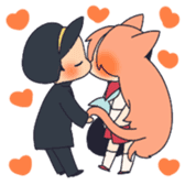 cat Sailor girl & boy couple Englishver sticker #6737743