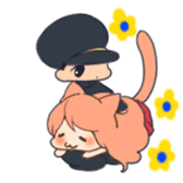 cat Sailor girl & boy couple Englishver sticker #6737750