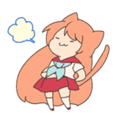 cat Sailor girl & boy couple Englishver sticker #6737766