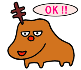 Single corner reindeer sticker #6737928